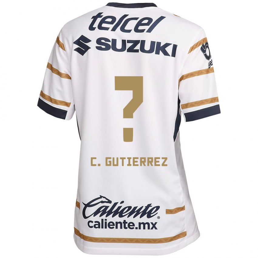 Niño Camiseta Carlos Gutiérrez #0 Obsidiana Blanca 1ª Equipación 2024/25 La Camisa México