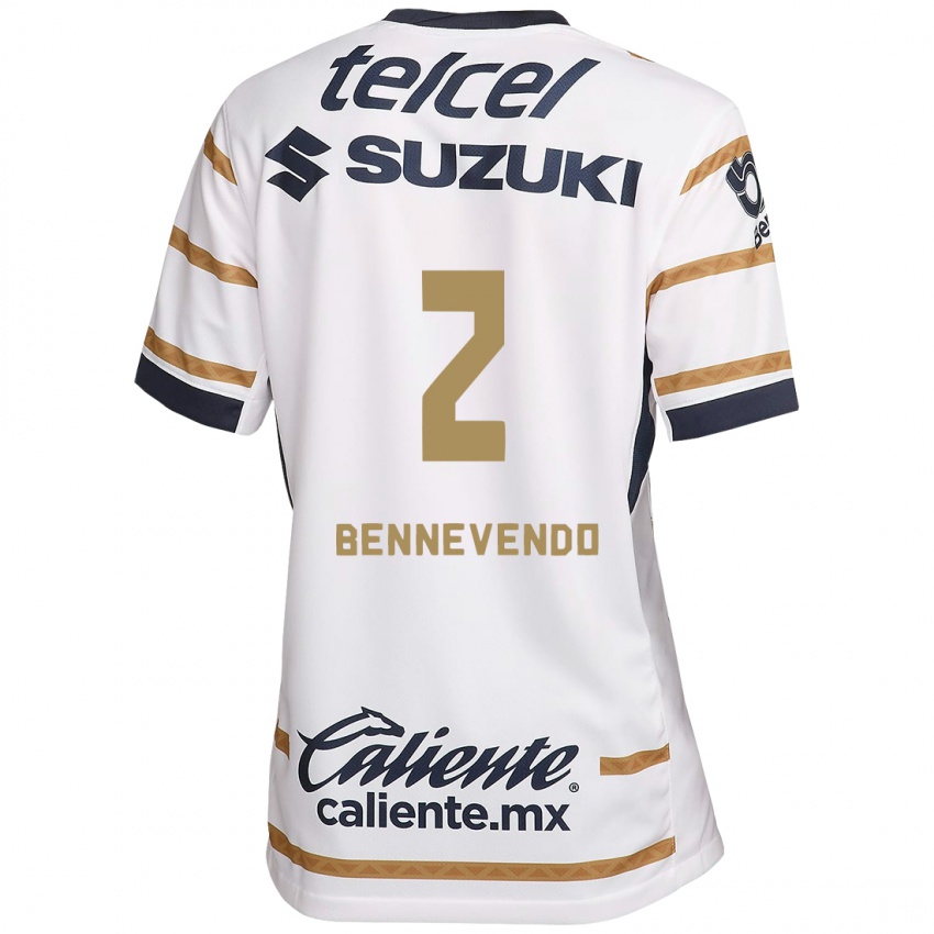 Niño Camiseta Pablo Bennevendo #2 Obsidiana Blanca 1ª Equipación 2024/25 La Camisa México