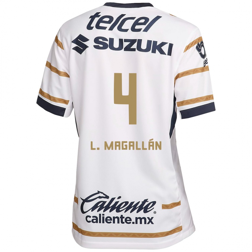 Niño Camiseta Lisandro Magallan #4 Obsidiana Blanca 1ª Equipación 2024/25 La Camisa México