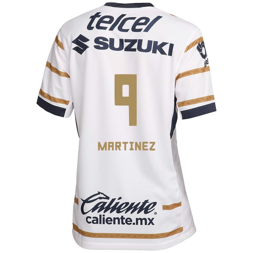 Niño Camiseta Guillermo Martínez #9 Obsidiana Blanca 1ª Equipación 2024/25 La Camisa México