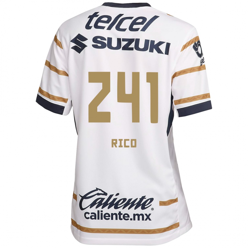 Niño Camiseta Ángel Rico #241 Obsidiana Blanca 1ª Equipación 2024/25 La Camisa México