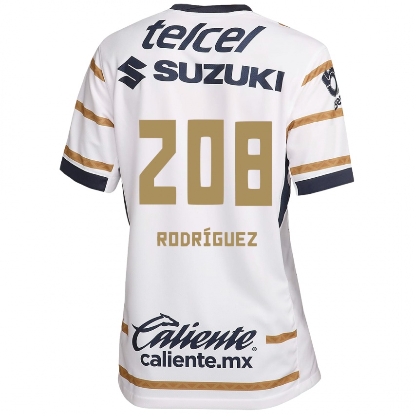 Niño Camiseta Gael Rodríguez #208 Obsidiana Blanca 1ª Equipación 2024/25 La Camisa México