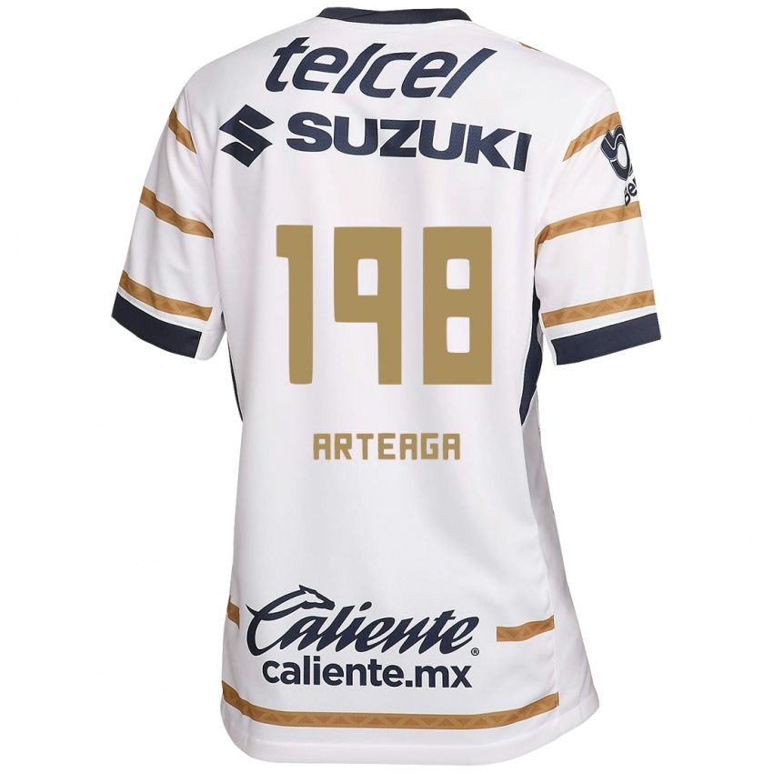 Niño Camiseta Edwin Arteaga #198 Obsidiana Blanca 1ª Equipación 2024/25 La Camisa México