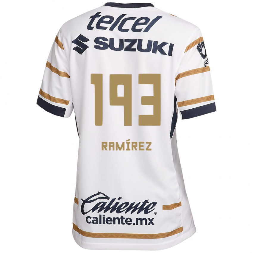 Niño Camiseta Héctor Ramírez #193 Obsidiana Blanca 1ª Equipación 2024/25 La Camisa México