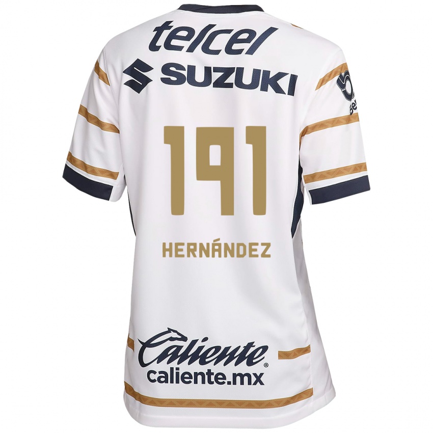 Niño Camiseta Marco Hernández #191 Obsidiana Blanca 1ª Equipación 2024/25 La Camisa México