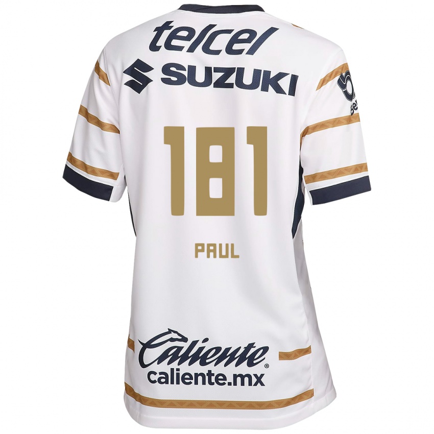 Niño Camiseta Miguel Paul #181 Obsidiana Blanca 1ª Equipación 2024/25 La Camisa México