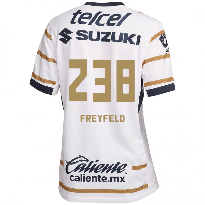 Niño Camiseta Julián Freyfeld #238 Obsidiana Blanca 1ª Equipación 2024/25 La Camisa México