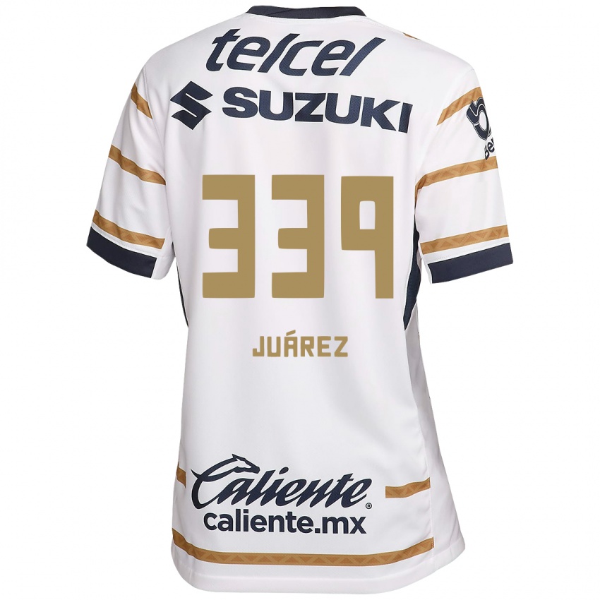 Niño Camiseta Jonathan Juárez #339 Obsidiana Blanca 1ª Equipación 2024/25 La Camisa México