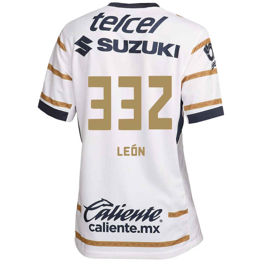 Niño Camiseta Andryk León #332 Obsidiana Blanca 1ª Equipación 2024/25 La Camisa México