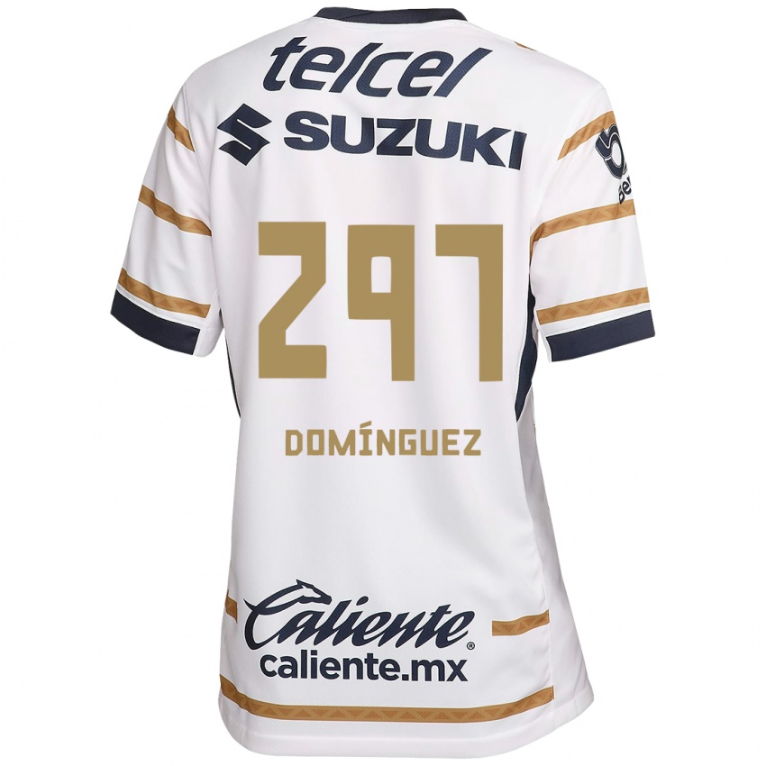 Niño Camiseta Julio Dominguez #297 Obsidiana Blanca 1ª Equipación 2024/25 La Camisa México