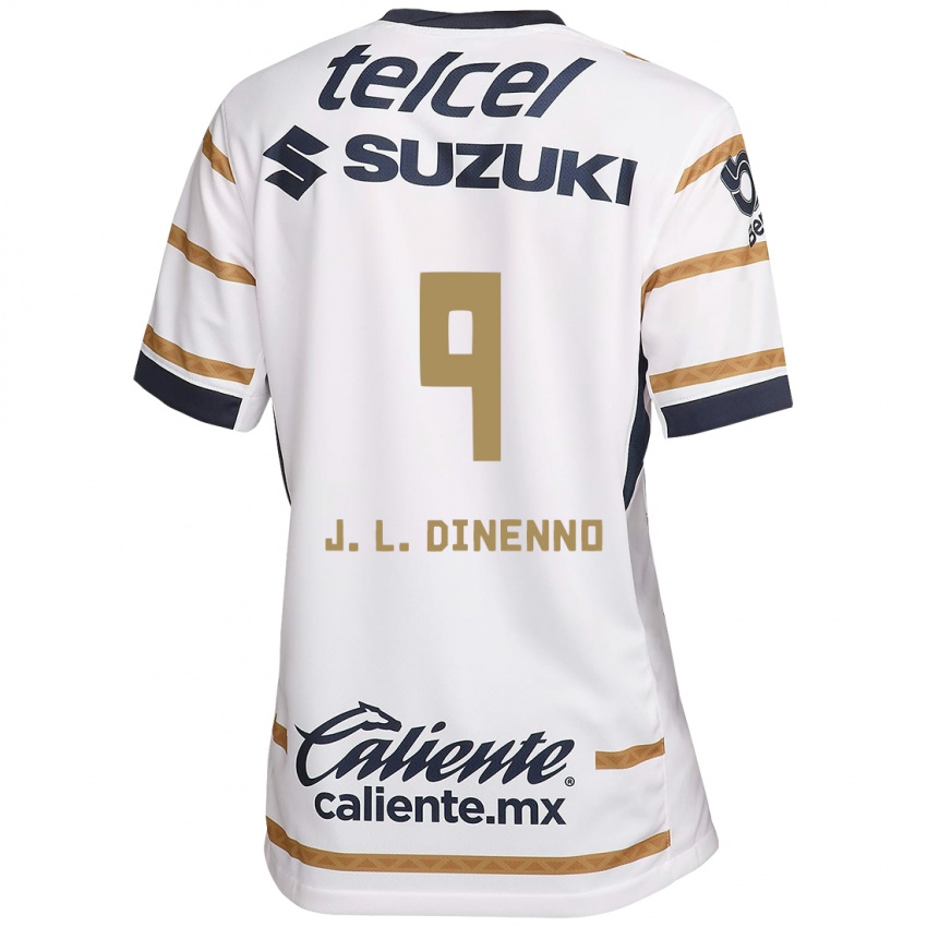 Niño Camiseta Juan Dinenno #9 Obsidiana Blanca 1ª Equipación 2024/25 La Camisa México