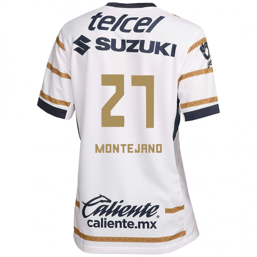 Niño Camiseta Emanuel Montejano #27 Obsidiana Blanca 1ª Equipación 2024/25 La Camisa México