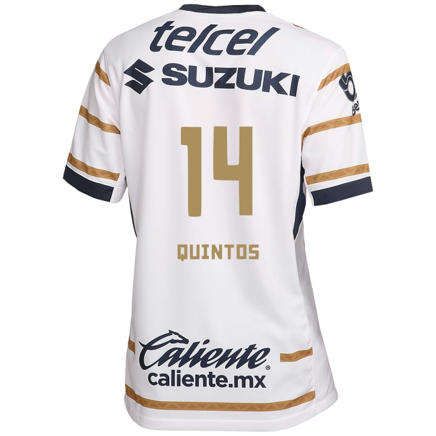 Niño Camiseta Bibiana Quintos #14 Obsidiana Blanca 1ª Equipación 2024/25 La Camisa México