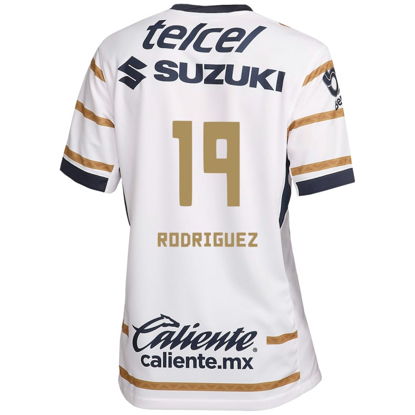 Niño Camiseta Yaneisy Rodriguez #19 Obsidiana Blanca 1ª Equipación 2024/25 La Camisa México