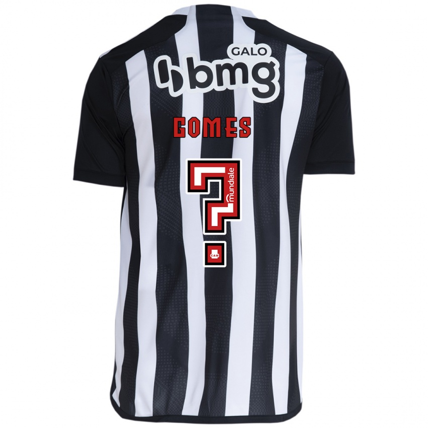 Niño Camiseta Fábio Gomes #0 Blanco Negro 1ª Equipación 2024/25 La Camisa México