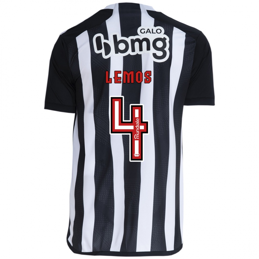 Niño Camiseta Mauricio Lemos #4 Blanco Negro 1ª Equipación 2024/25 La Camisa México