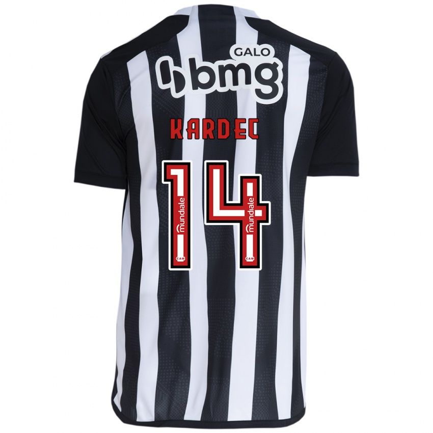 Niño Camiseta Alan Kardec #14 Blanco Negro 1ª Equipación 2024/25 La Camisa México