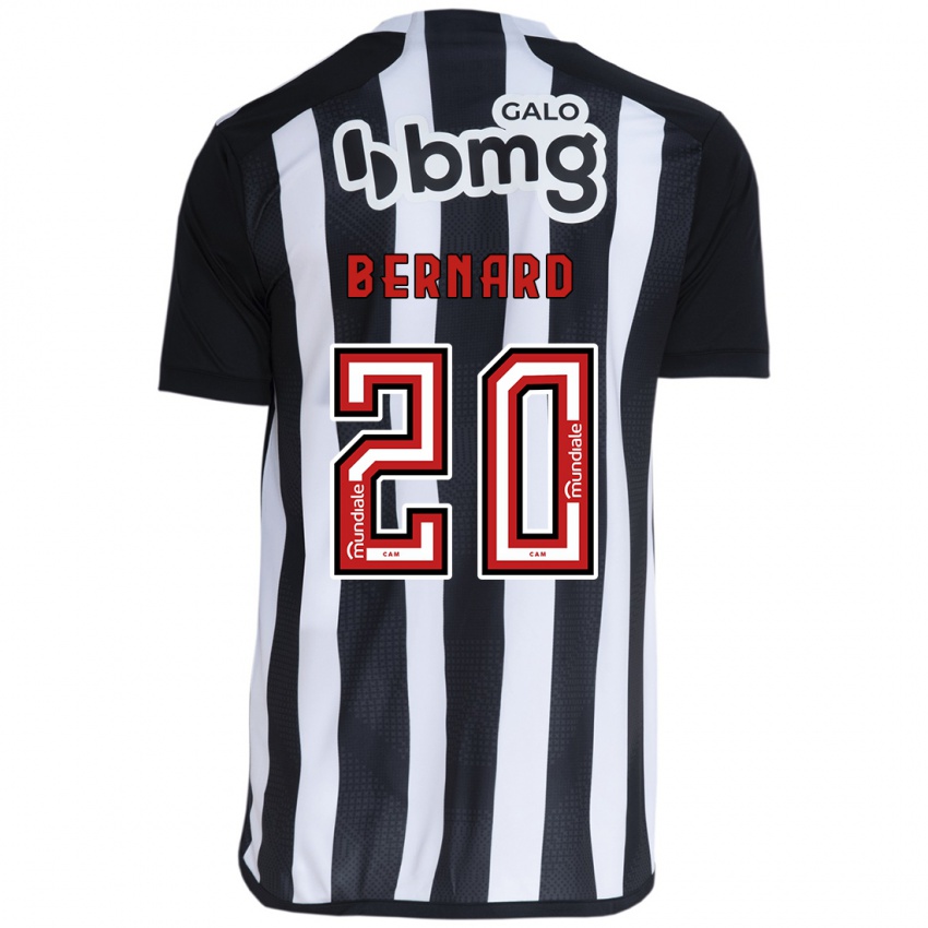 Niño Camiseta Bernard #20 Blanco Negro 1ª Equipación 2024/25 La Camisa México