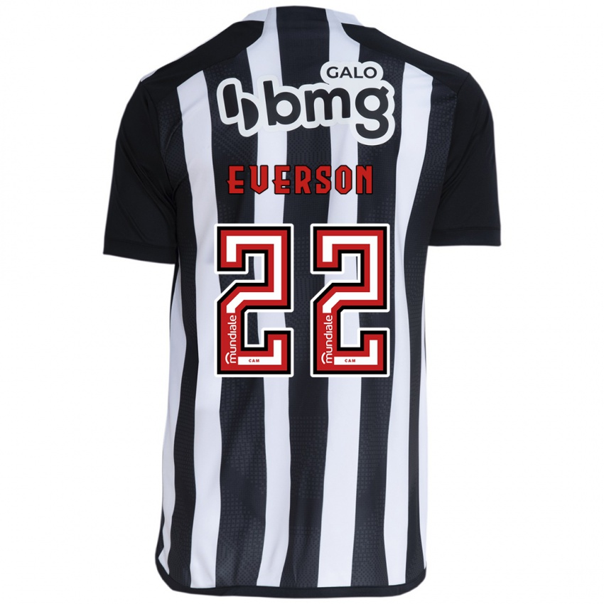 Niño Camiseta Everson #22 Blanco Negro 1ª Equipación 2024/25 La Camisa México