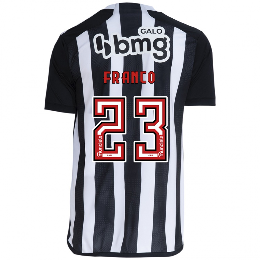 Niño Camiseta Alan Franco #23 Blanco Negro 1ª Equipación 2024/25 La Camisa México