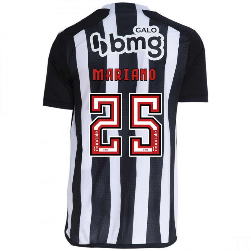 Niño Camiseta Mariano #25 Blanco Negro 1ª Equipación 2024/25 La Camisa México