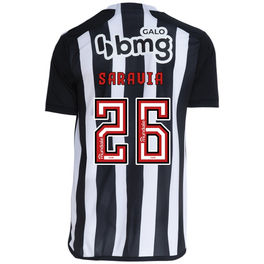 Niño Camiseta Renzo Saravia #26 Blanco Negro 1ª Equipación 2024/25 La Camisa México