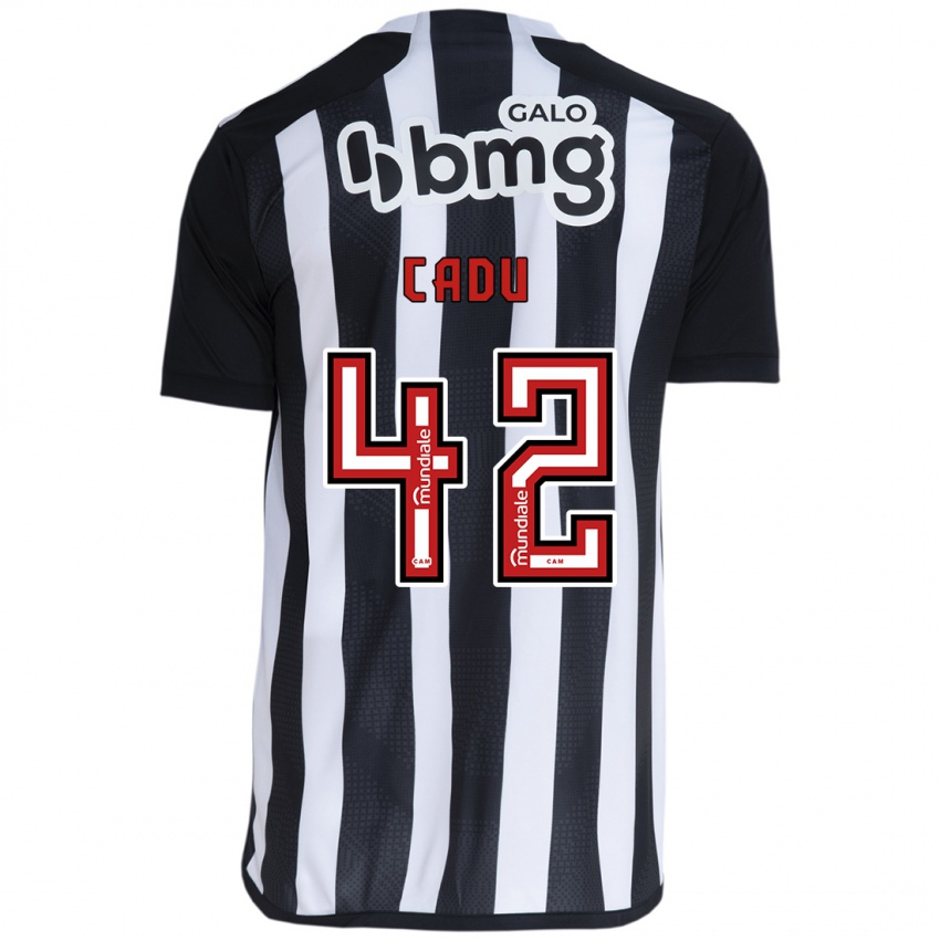 Niño Camiseta Cadu #42 Blanco Negro 1ª Equipación 2024/25 La Camisa México