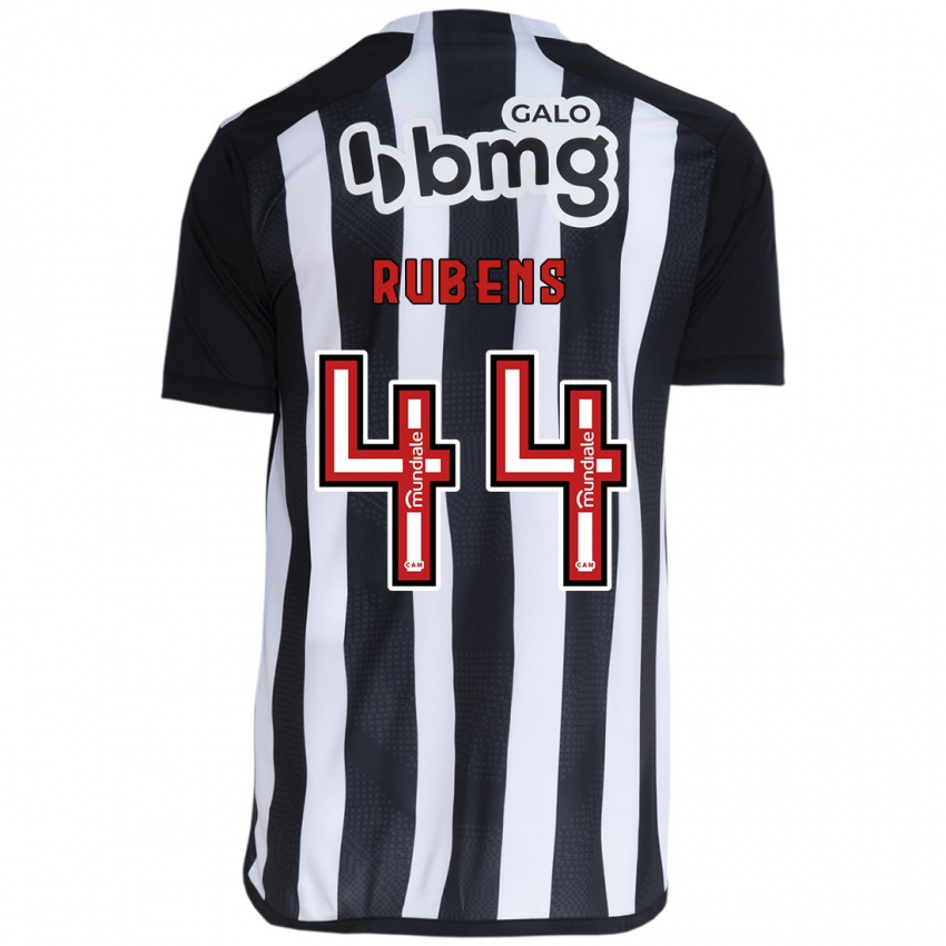 Niño Camiseta Rubens #44 Blanco Negro 1ª Equipación 2024/25 La Camisa México