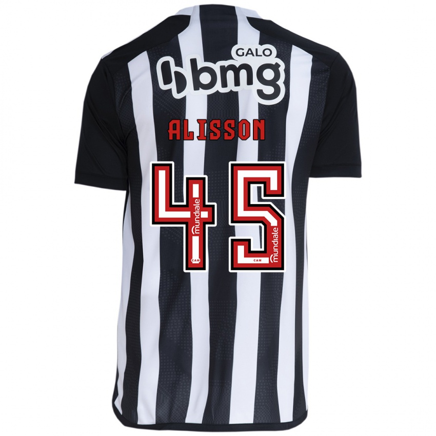 Niño Camiseta Alisson #45 Blanco Negro 1ª Equipación 2024/25 La Camisa México