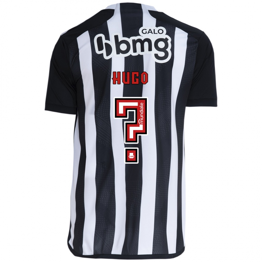 Niño Camiseta Victor Hugo #0 Blanco Negro 1ª Equipación 2024/25 La Camisa México