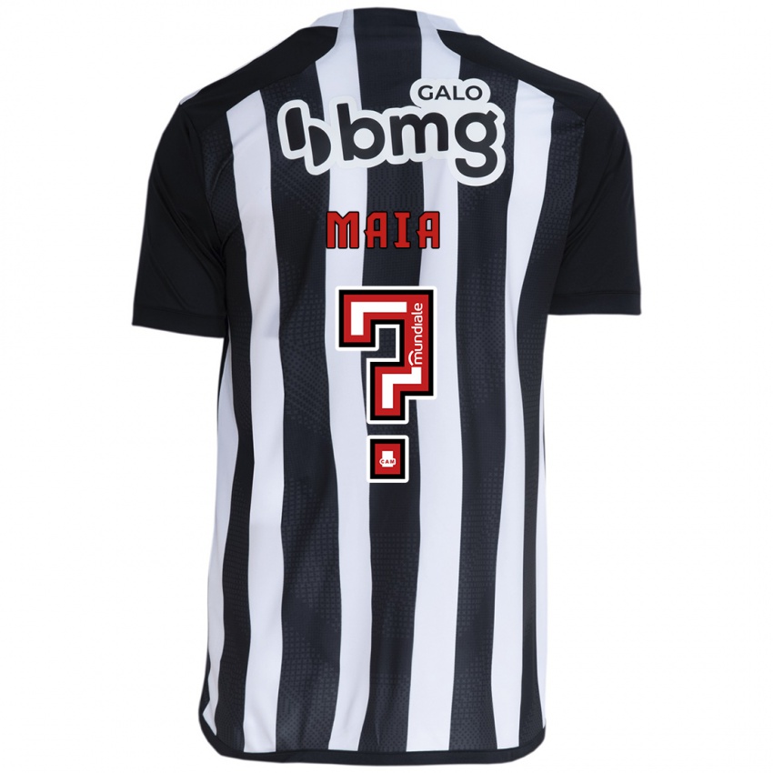 Niño Camiseta Caio Maia #0 Blanco Negro 1ª Equipación 2024/25 La Camisa México