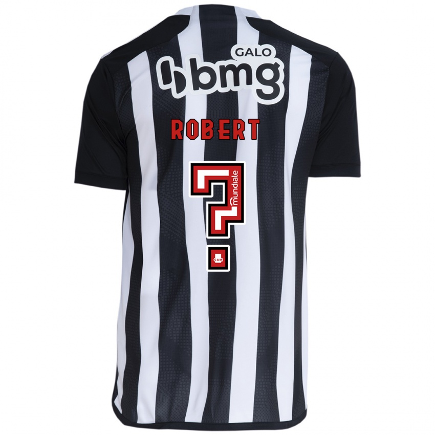 Niño Camiseta Robert Pinto #0 Blanco Negro 1ª Equipación 2024/25 La Camisa México