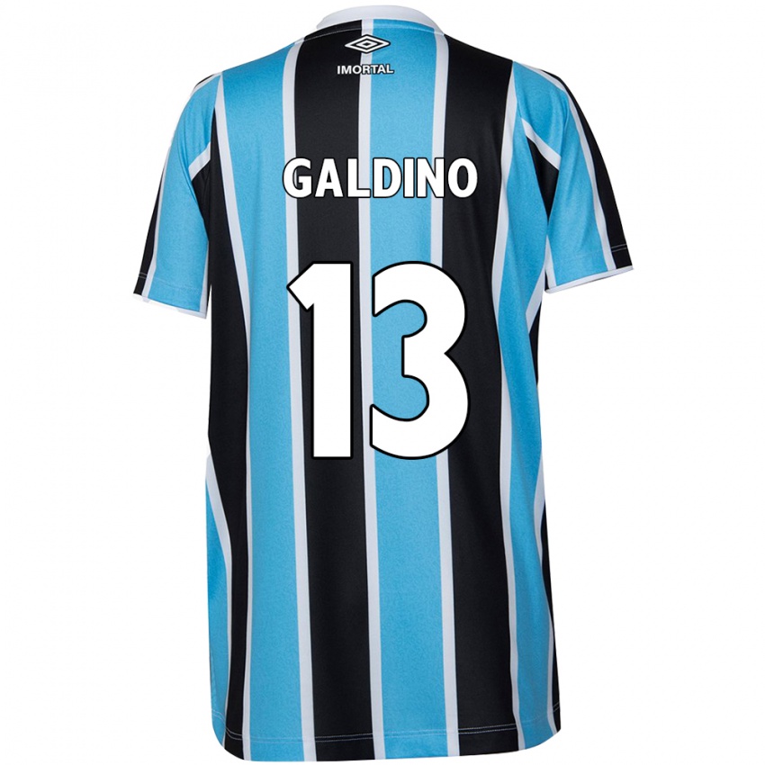 Niño Camiseta Everton Galdino #13 Azul Negro Blanco 1ª Equipación 2024/25 La Camisa México