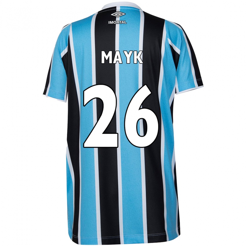 Niño Camiseta Mayk #26 Azul Negro Blanco 1ª Equipación 2024/25 La Camisa México