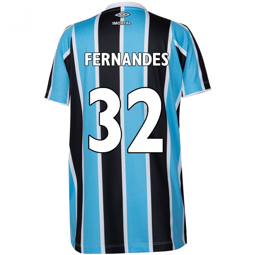 Niño Camiseta Nathan Fernandes #32 Azul Negro Blanco 1ª Equipación 2024/25 La Camisa México