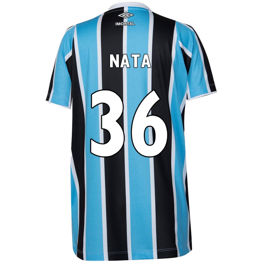 Niño Camiseta Natã #36 Azul Negro Blanco 1ª Equipación 2024/25 La Camisa México