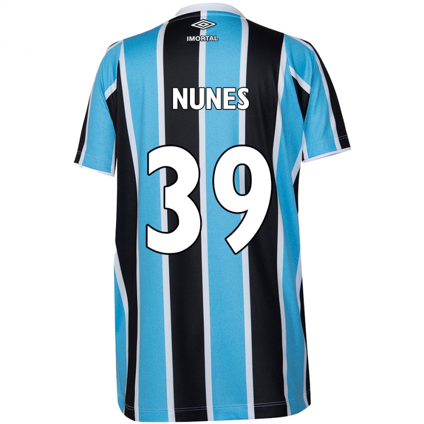 Niño Camiseta Gustavo Gomes #39 Azul Negro Blanco 1ª Equipación 2024/25 La Camisa México