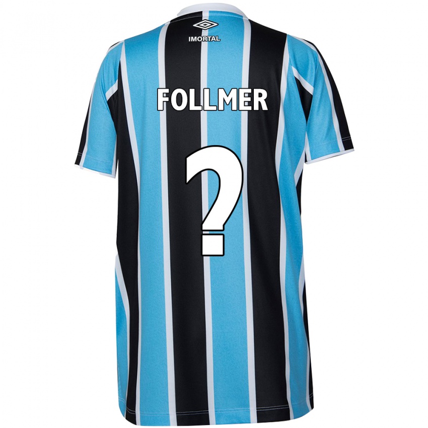 Niño Camiseta Luan Follmer #0 Azul Negro Blanco 1ª Equipación 2024/25 La Camisa México