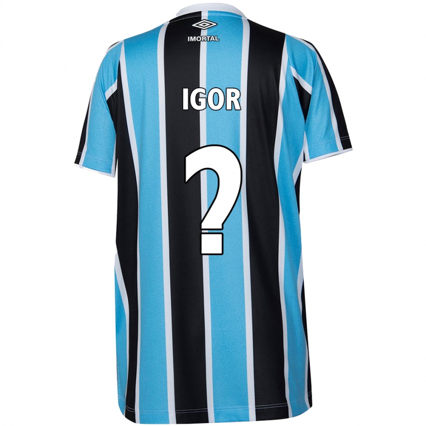 Niño Camiseta Igor #0 Azul Negro Blanco 1ª Equipación 2024/25 La Camisa México