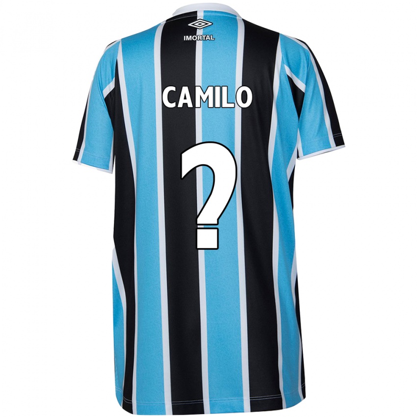 Niño Camiseta Lucas Camilo #0 Azul Negro Blanco 1ª Equipación 2024/25 La Camisa México