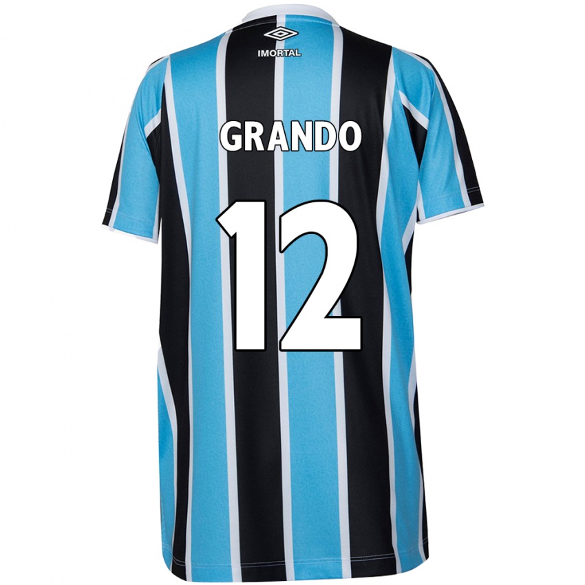 Niño Camiseta Gabriel Grando #12 Azul Negro Blanco 1ª Equipación 2024/25 La Camisa México