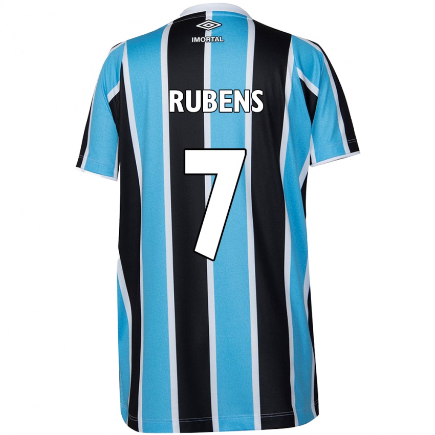 Niño Camiseta Rubens #7 Azul Negro Blanco 1ª Equipación 2024/25 La Camisa México