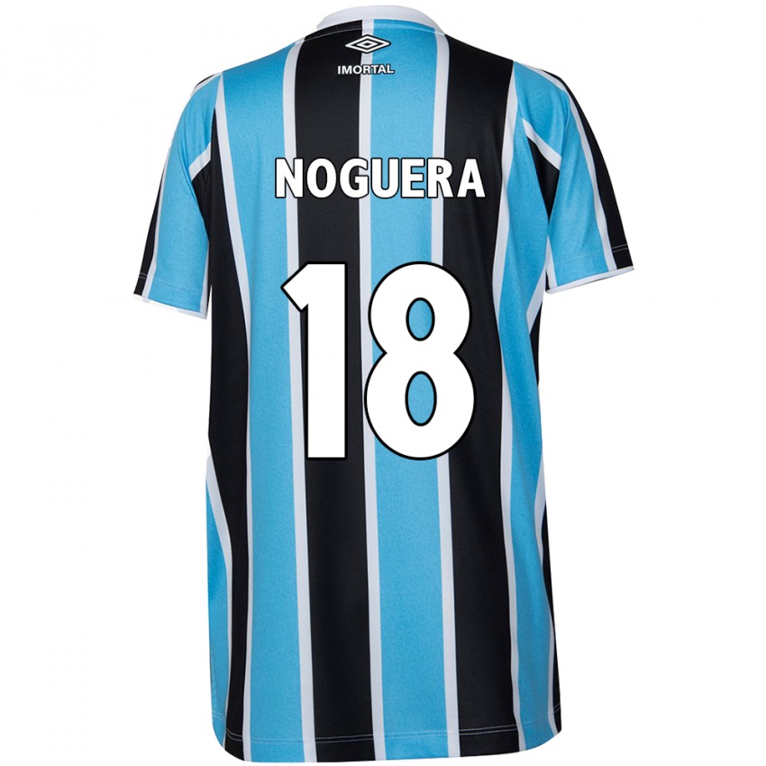 Niño Camiseta Freddy Noguera #18 Azul Negro Blanco 1ª Equipación 2024/25 La Camisa México