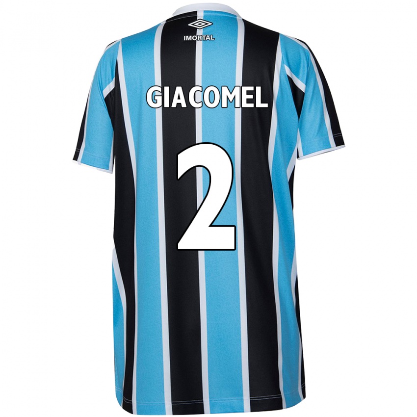 Niño Camiseta Laís Giacomel #2 Azul Negro Blanco 1ª Equipación 2024/25 La Camisa México