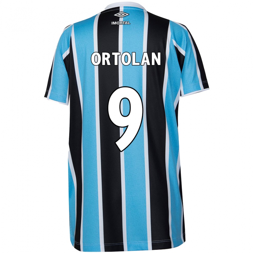 Niño Camiseta Dani Ortolan #9 Azul Negro Blanco 1ª Equipación 2024/25 La Camisa México