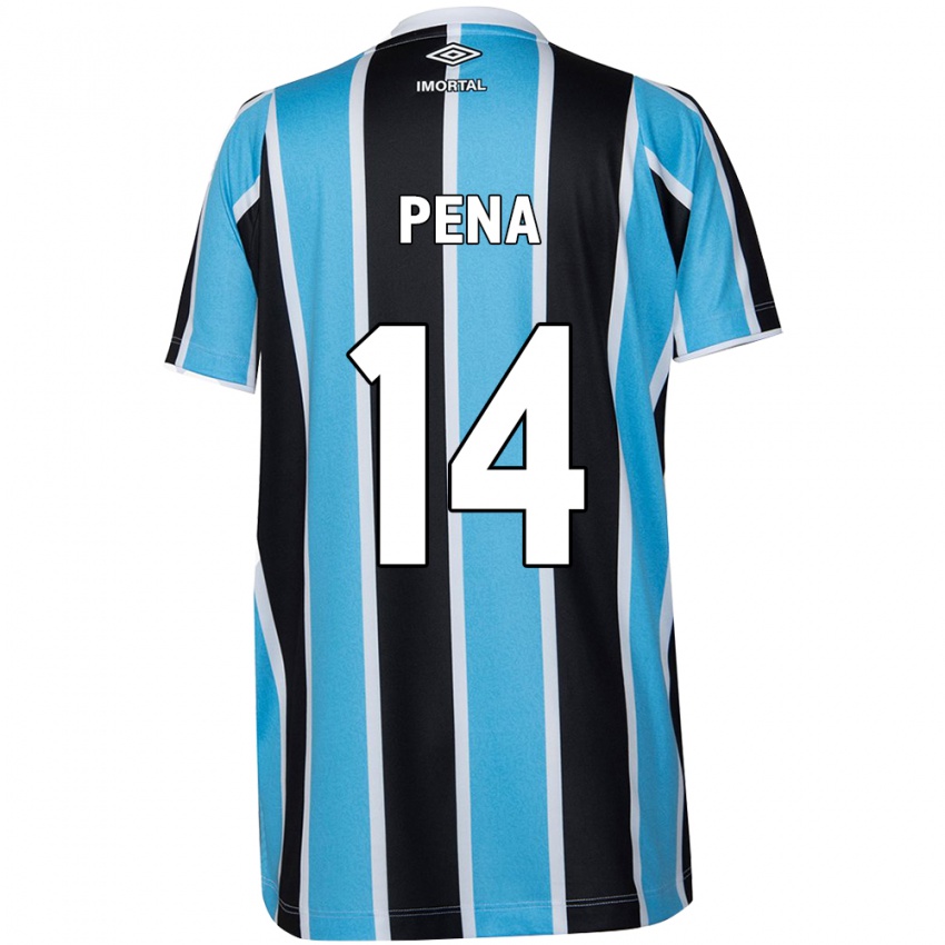 Niño Camiseta Jessica Peña #14 Azul Negro Blanco 1ª Equipación 2024/25 La Camisa México