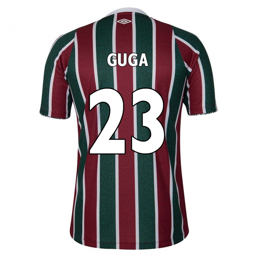 Niño Camiseta Guga #23 Verde Granate Blanco 1ª Equipación 2024/25 La Camisa México