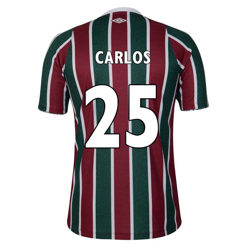 Niño Camiseta Antônio Carlos #25 Verde Granate Blanco 1ª Equipación 2024/25 La Camisa México