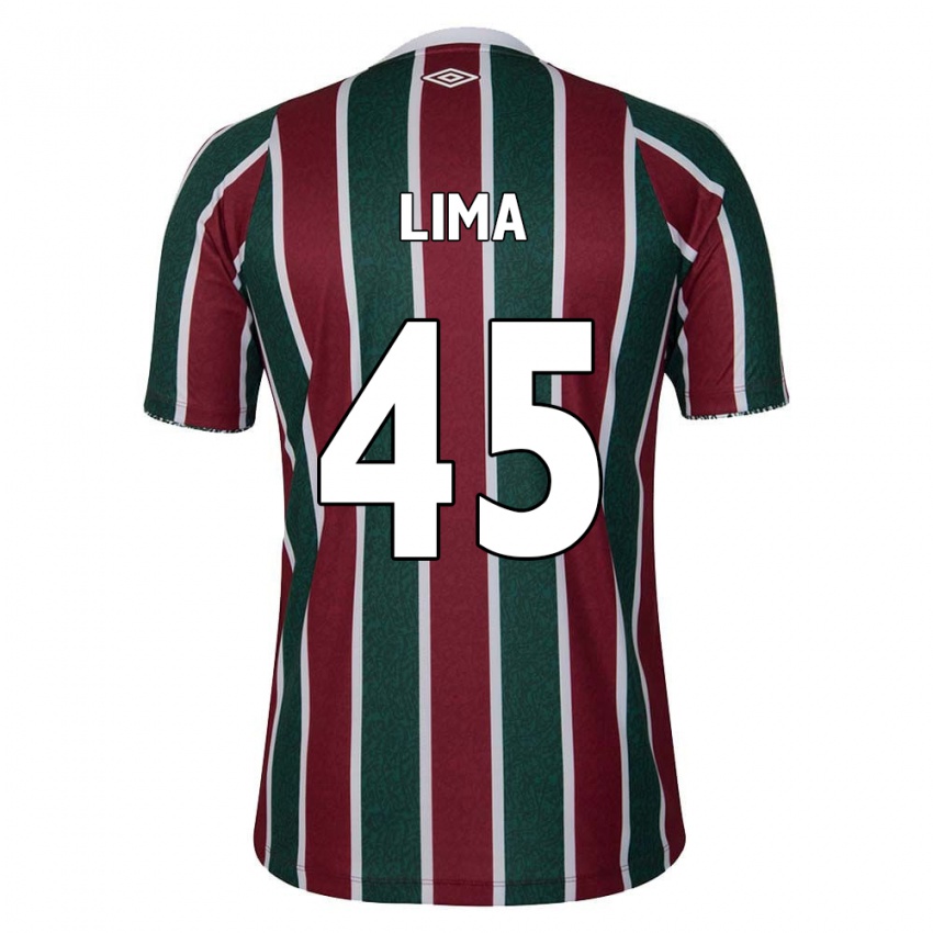 Niño Camiseta Lima #45 Verde Granate Blanco 1ª Equipación 2024/25 La Camisa México