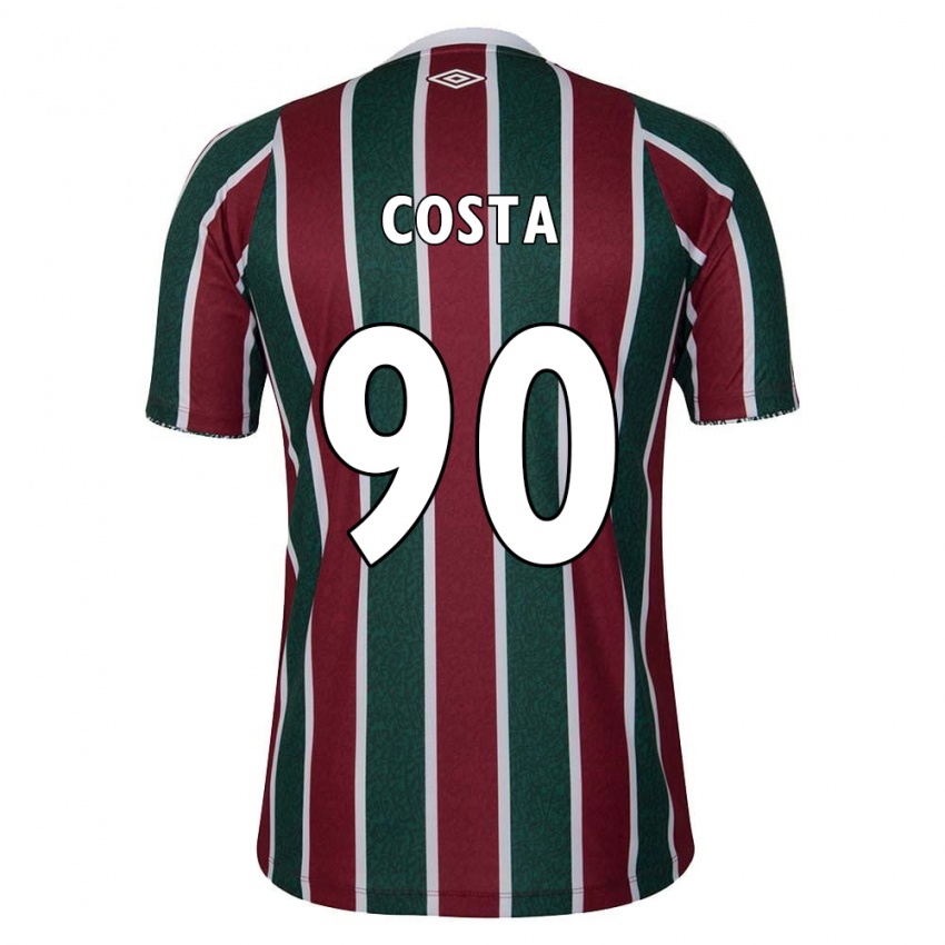 Niño Camiseta Douglas Costa #90 Verde Granate Blanco 1ª Equipación 2024/25 La Camisa México